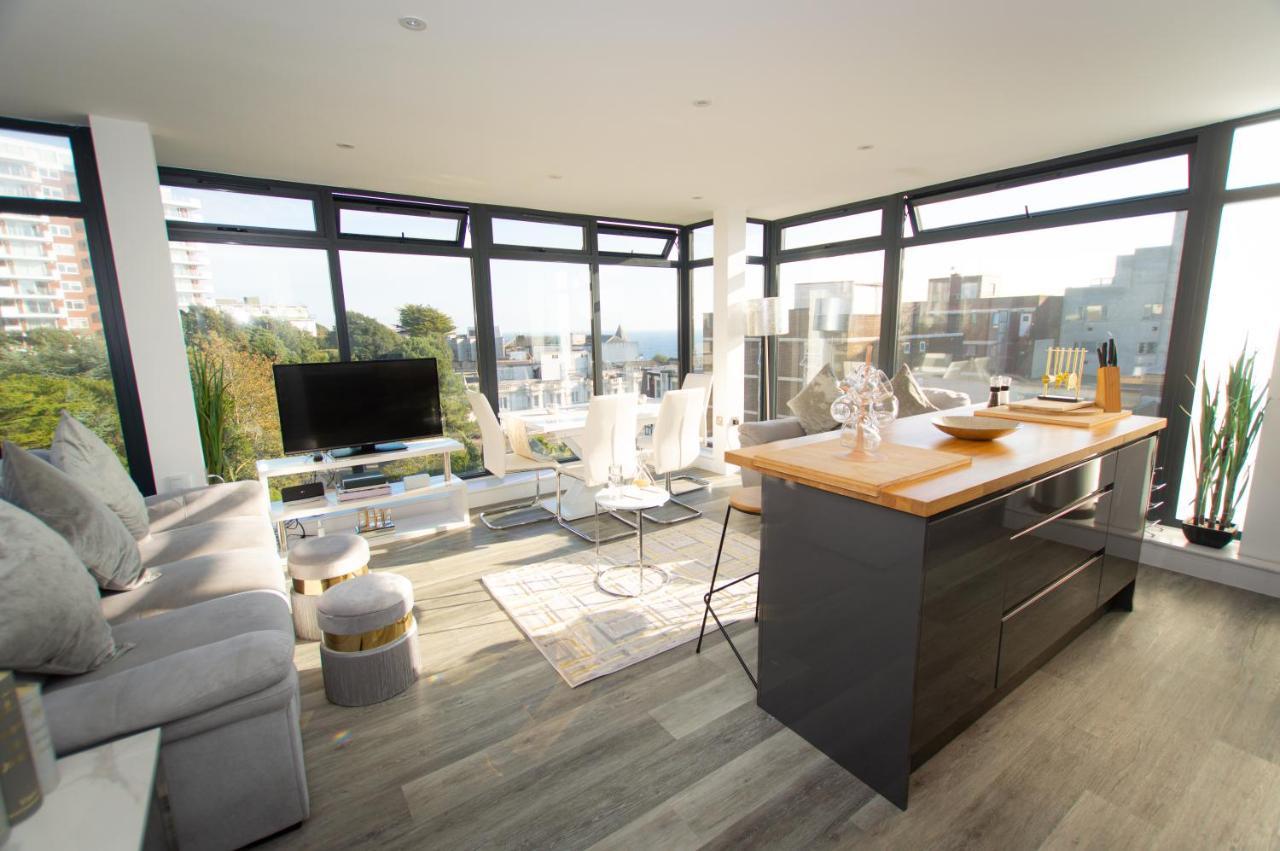 * Panoramic Penthouse With Sea & City Views Bournemouth Exteriör bild