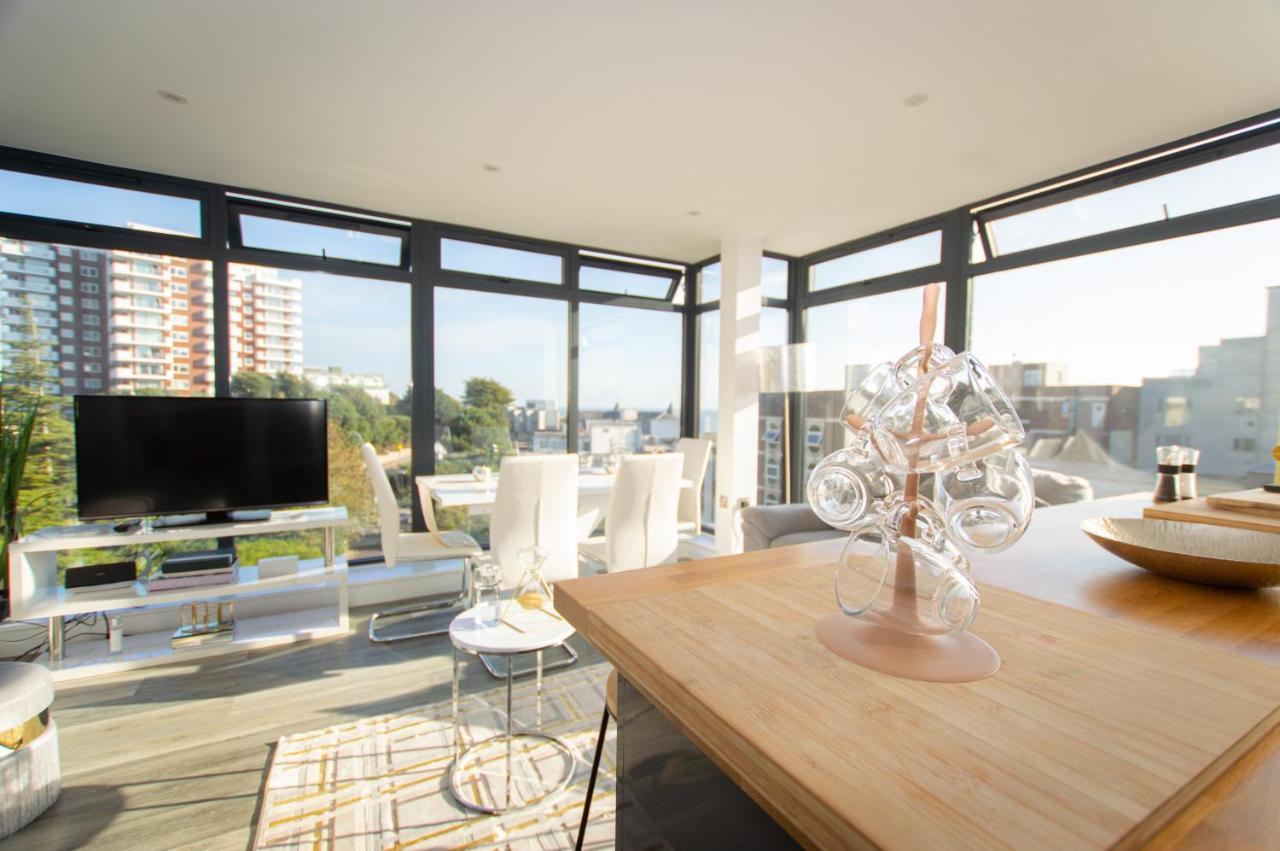 * Panoramic Penthouse With Sea & City Views Bournemouth Exteriör bild